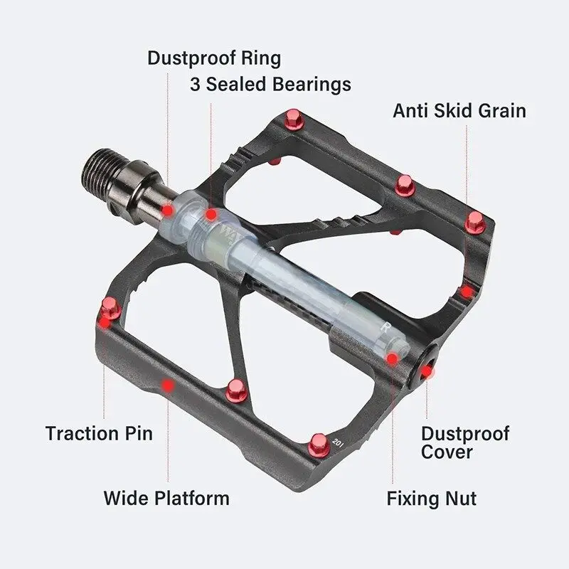 PROMEND New M86/R87 MTB Mountain Road Bike Pedal Slip-resistant Ultra-light Aluminum Alloy 3 Ball Bearing Bicycle Parts