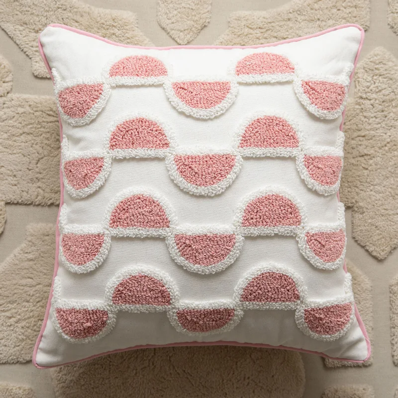 

Fashion New Pink Tufted Pillow Girl Heart Pillow Cover Living Room Sofa Bed Cushion Cover