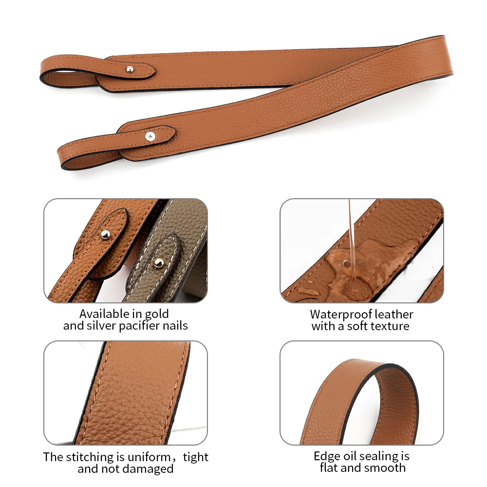 67CM 90CM Cowhide Shoulder Crossbody Strap Genuine Leather Bag Strap Women Handle Handbag Wide Belt Replacement Customized