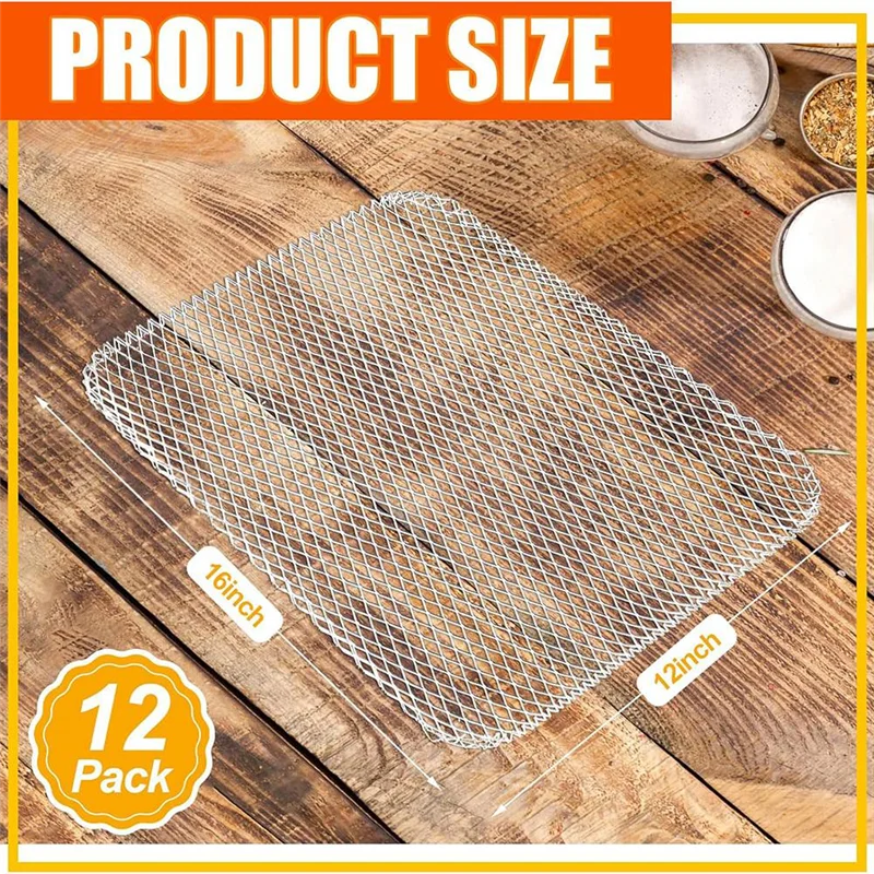 

B84B-Grill Topper Liners 20 Pcs Disposable 12X16 Inch Non Stick BBQ Grill Grates Grill Mesh Mat Pan For Outdoor