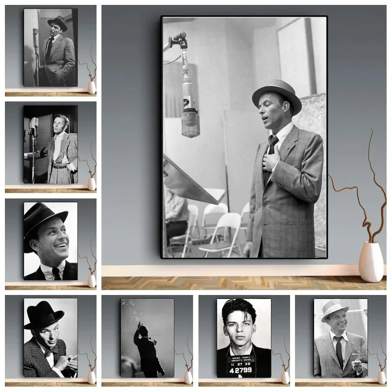 Frank Sinatra Classic Show Movie Actor Posters Prints Wall Art Canvas Oil Painting Pictures Photo Gift Room Home Decor