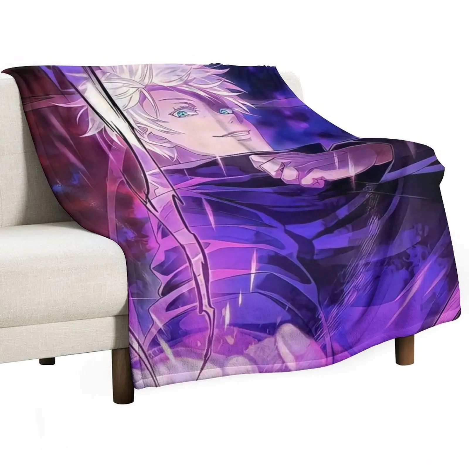 

Gojo Satorou Throw Blanket Vintage Single Plush Retros Blankets