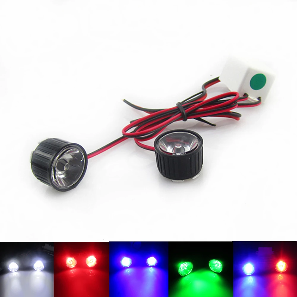 2x מכונית אוניברסלי אופנוע נשר אורות עיניים הוביל פלאש strobe פלאש אורות הבלם