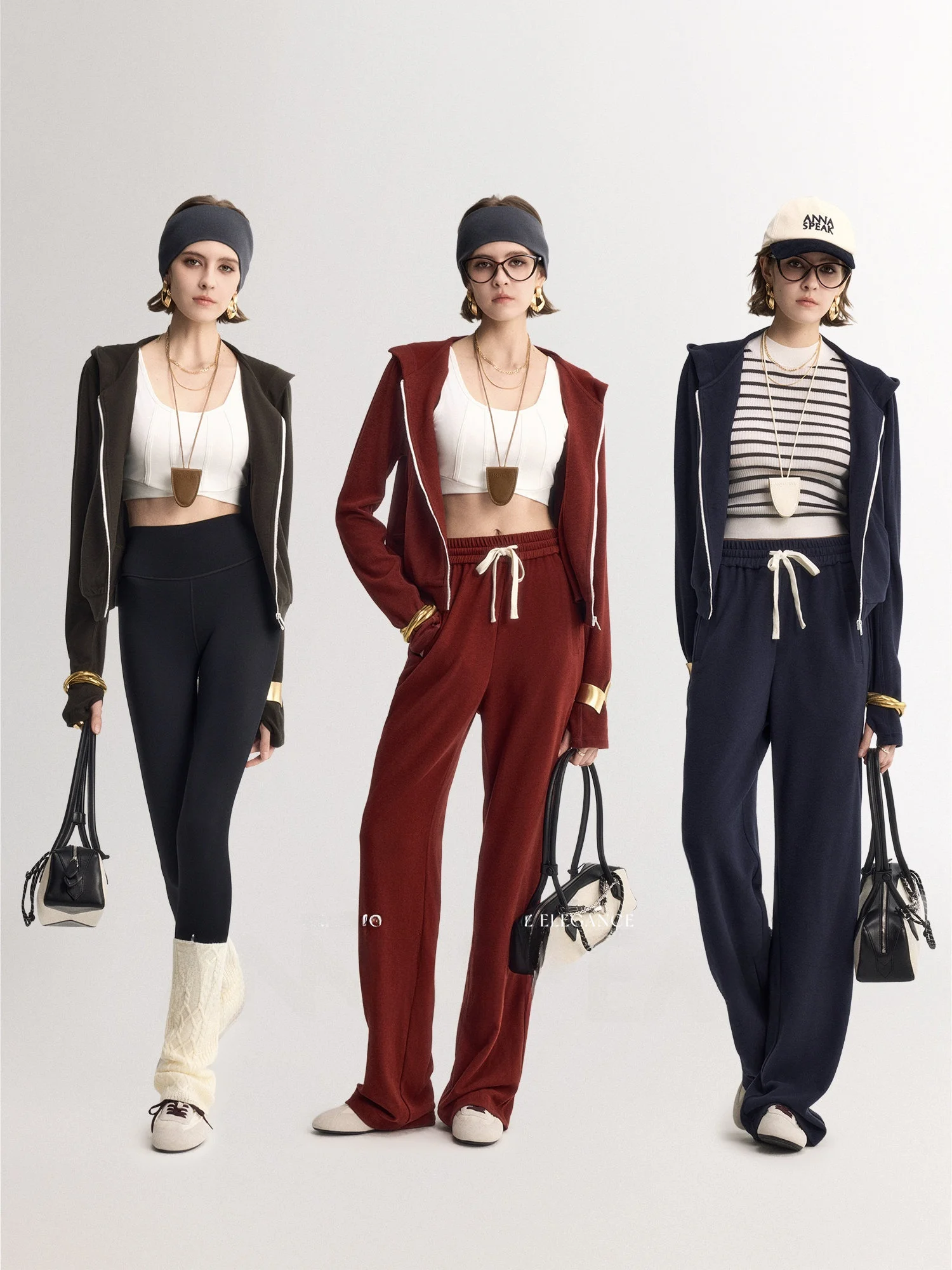 

Warm Fleece Lined Wool Sweatshirt Pants Set Sporty Style Handmade BI Pile Anna Speak Ladies Comfortable Breathable Casual Wear