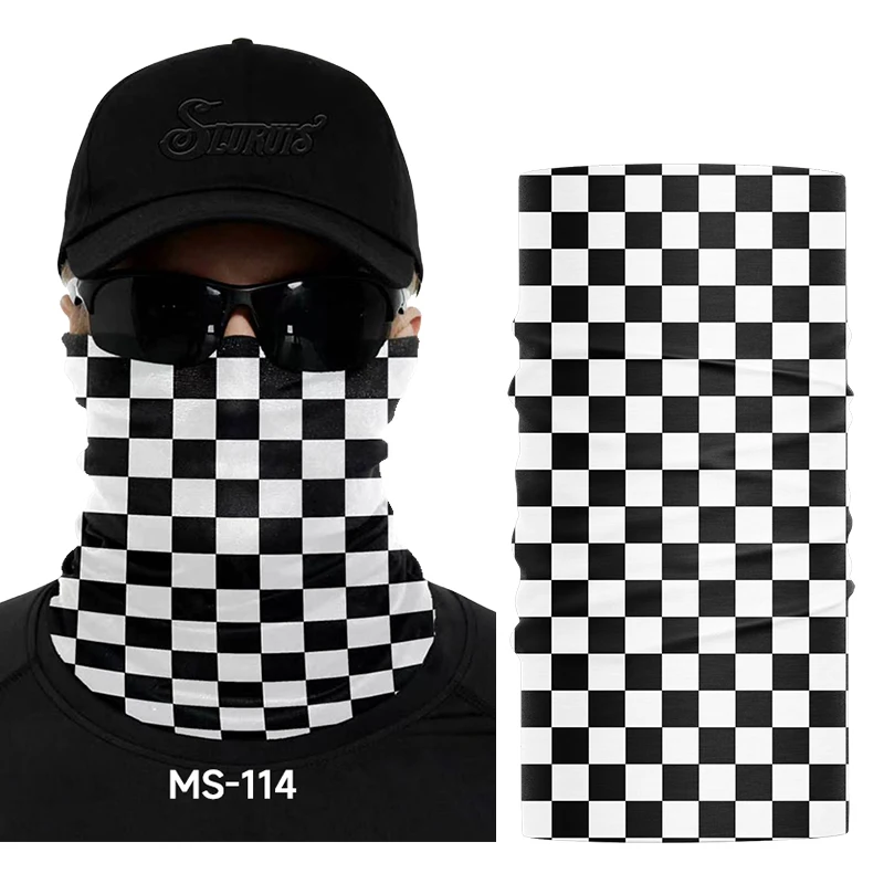 AliExpress NONE Plaid Seamless Neck Gaiter Summer UV Protection Quick Drying Bandana Breathable Multifunctional Neck Tube Mask Cycling Hiking