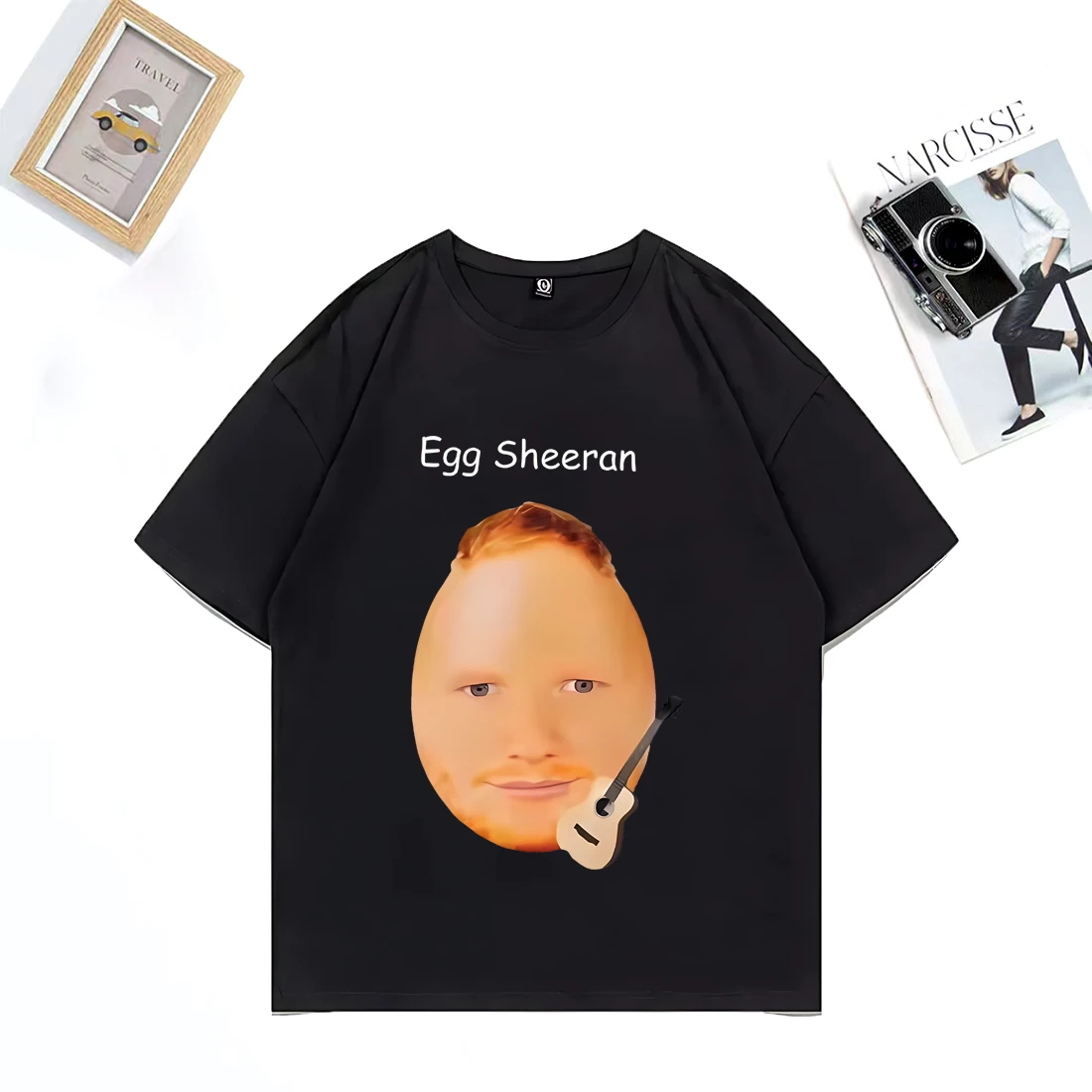

Egg Ed Sheeran Funny Meme T Shirts Men Women's Fashion Casual Oversized T-shirts 100% Cotton Crewneck Short Sleeve Loose T-shirt