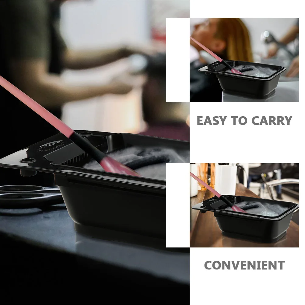 

Dye Mixing Bowl Black Salon Tool Reusable Long Lasting Hair Color Bowls Tinting Tools for Hair Salon Mixing Color