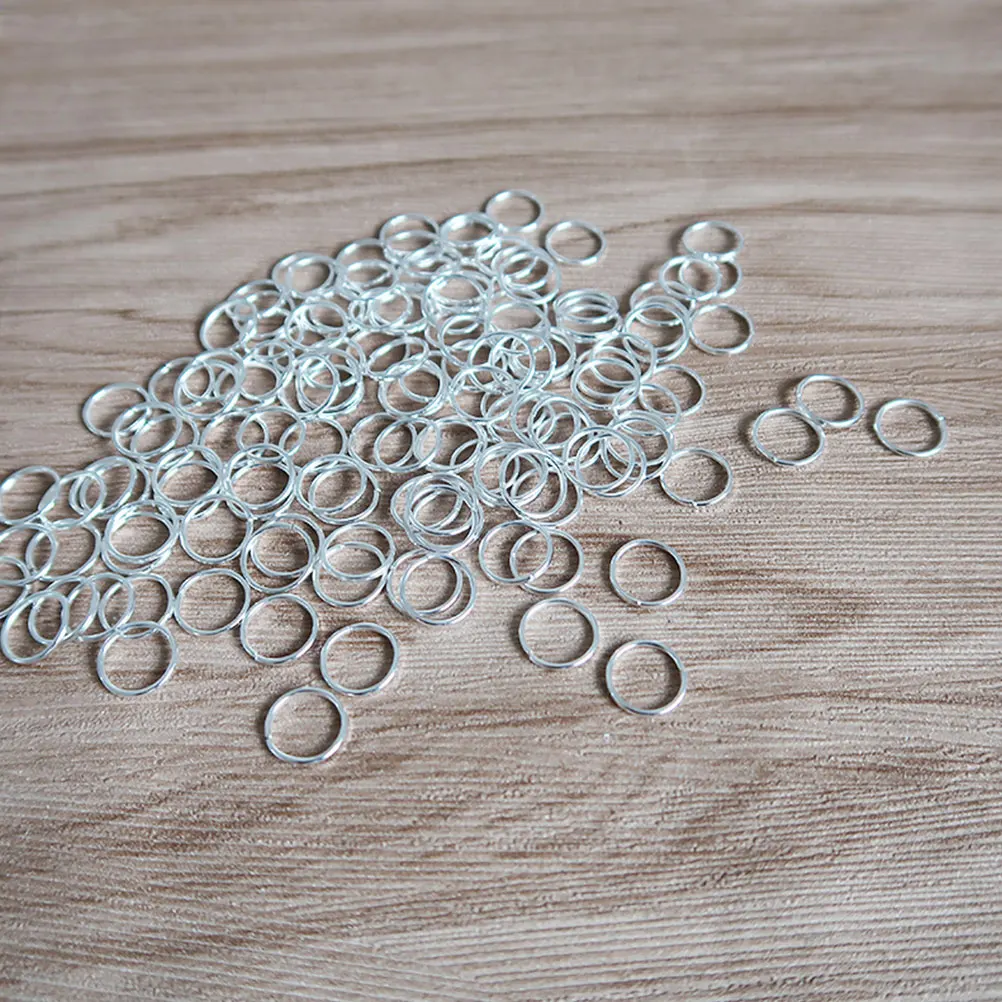 

200 Pcs Ring Buckle Key Chain Circle Split Rings Five Metals Bag Open for Jewelry
