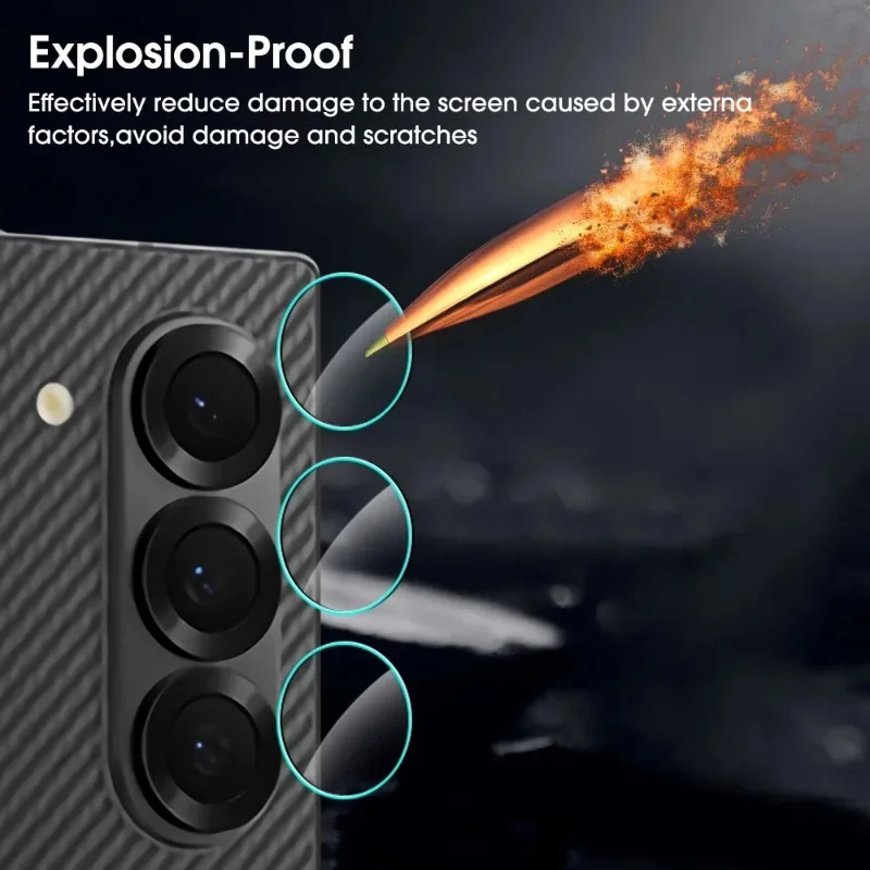 Protector de lente de cámara para Samsung Galaxy Z Fold 6 Z Flip 6 HD, vidrio templado transparente, película de cámara para Galaxy Flip6 Fold6