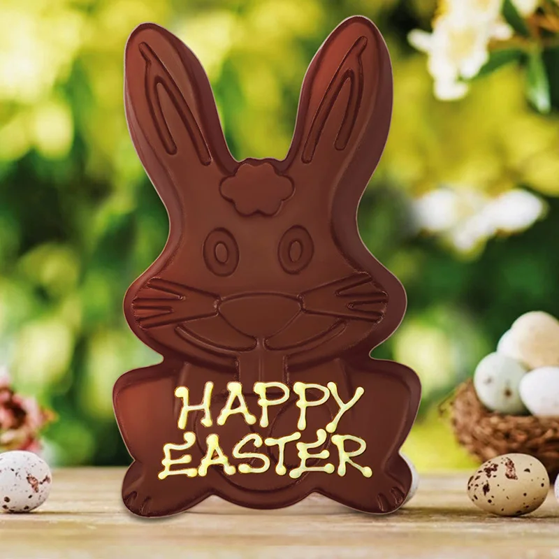 Easter Bunny Chocolate Silicone Molds, 3D Easter Bunny Breakable Chocolate Mold for Easter Decoration,Mousse Cake,Dessert Baking - view 3