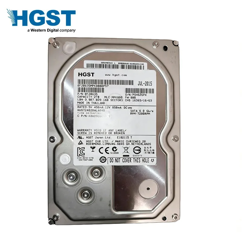 HGST Desktop Hard Drive 3.5-Inch Built-In Mechanical Hard Drive SATA3 6Gb/S Hitachi HDD 500GB 1TB 2TB 5700-7200 RPM Buffer