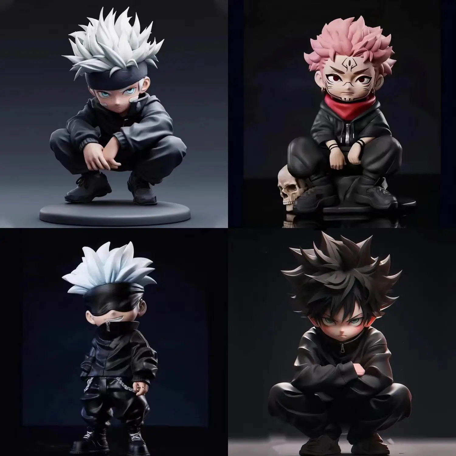 

Jujutsu Kaisen figure - crouching Satoru Gojo collectible toy, model prize for display in car or PC case, birthday gift