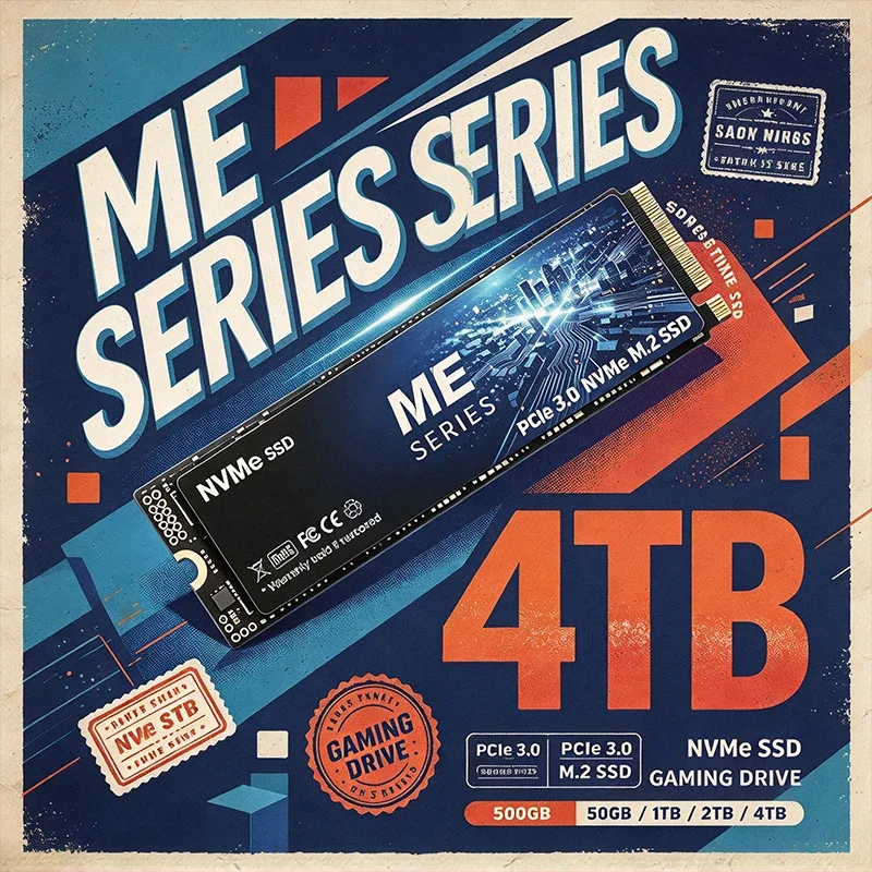 Original ME High Speed M.2 NVMe SSD PCIe 3.0 Internal Solid State Drive for Laptop PC - 500GB 1TB 2TB 4TB Options Available