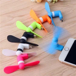 Mini USB Fan Flexible Kühlung hand Fan tragbare Sommer Kühl laptop Desktop Handy Kühler 2 in 1 Micro USB typ-C 8 pin stecker