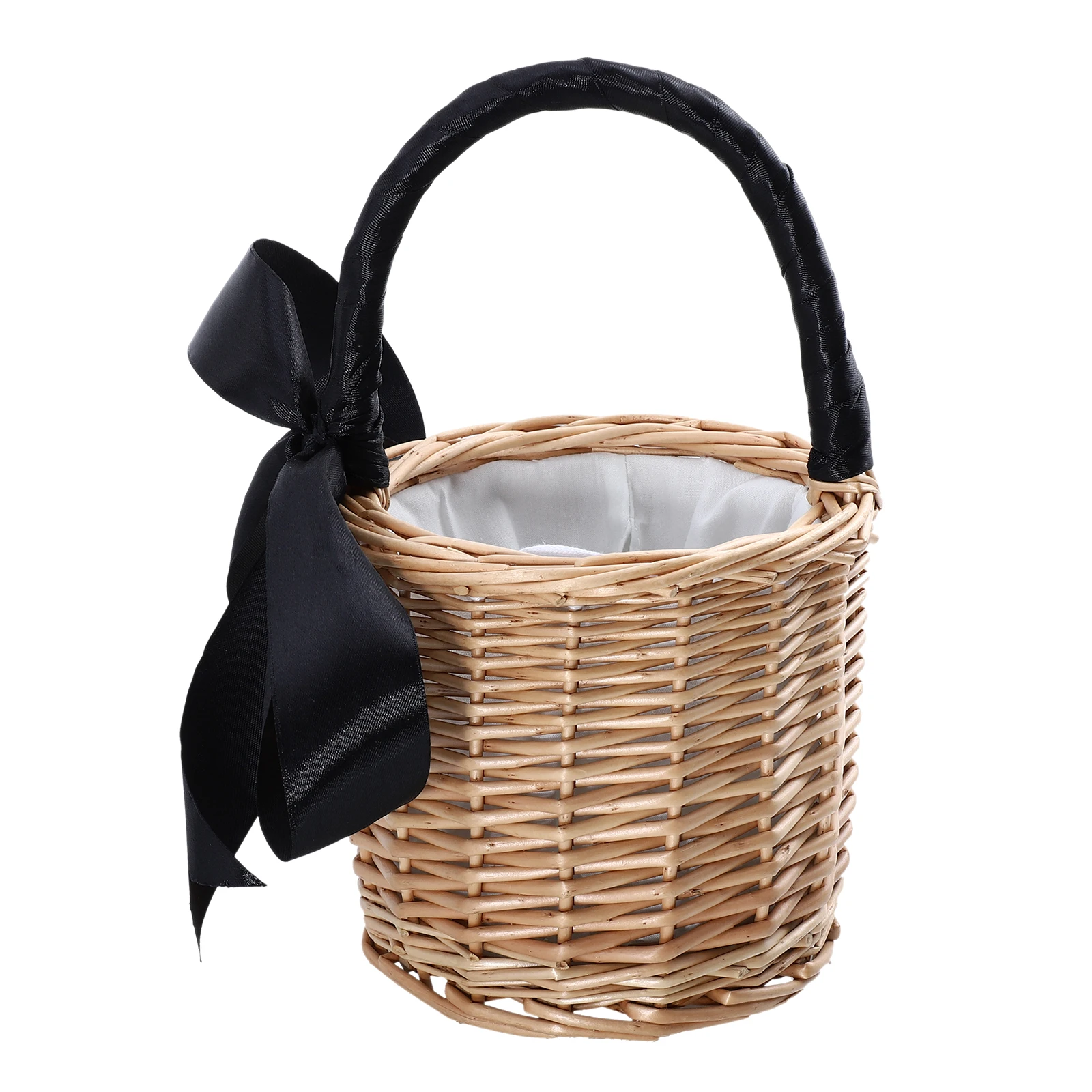 

Red Storage Basket Handwoven Wicker Baskets Picnic Home Decor Fruit Snack Container Durable Eco Friendly