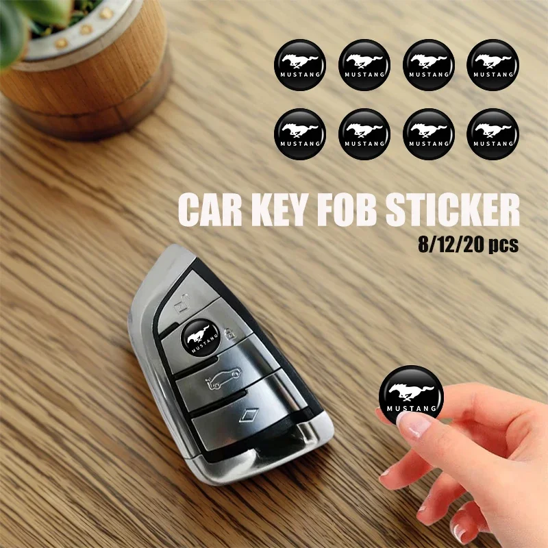 

For Mustang 8pcs Car Keyhole Protective Sticker Anti Block Guard Waterproof Fiesta Kuga Edge Mondeo ST Mondeo Shelby GT Fender