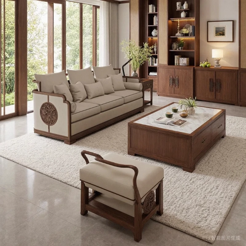 

Современный комбинированный диван Северной Америки 3, 2, 1, ленивое кресло для гостиной, расслабляющий деревянный диван, кресло, домашний диван, мебель