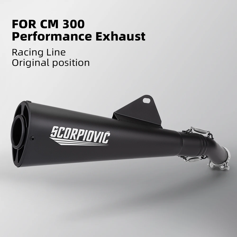 

Suitable for CM300 CM500 Rebel5000 CM500 Slip-On Retro Connecting Pipe Exhaust Muffler 51mm