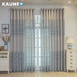 KAUNFO European jacquard style Tulle Curtain for Living Room Bedroom Balcony Window Luxury Sheer Yarn 1PC