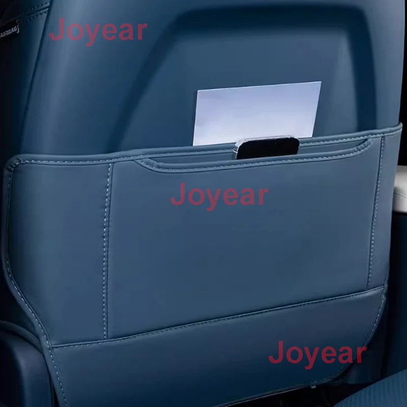 For ZEEKR 001 2024 2025 Car Rear Seat Back Protection Pad PU Anti Kick Wear-resistant Protection Storage Bag Interior Accessory