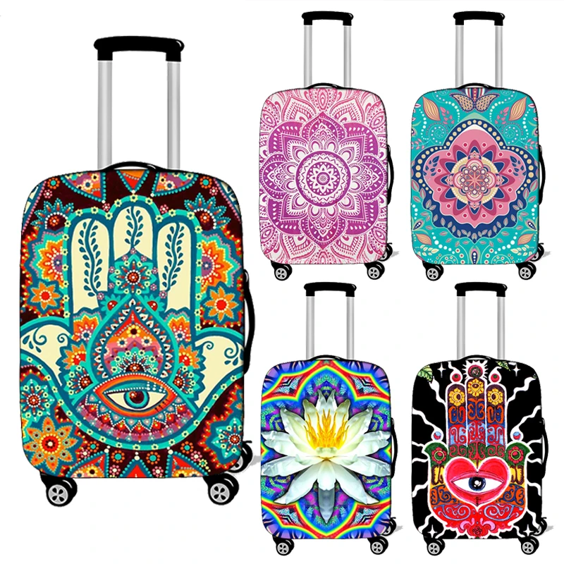 

3D Mandala Flower Print Luggage Cover Travel Fashion Accessories Anti-dust Suitcase Protective Covers Elastic Trolley Case Cover