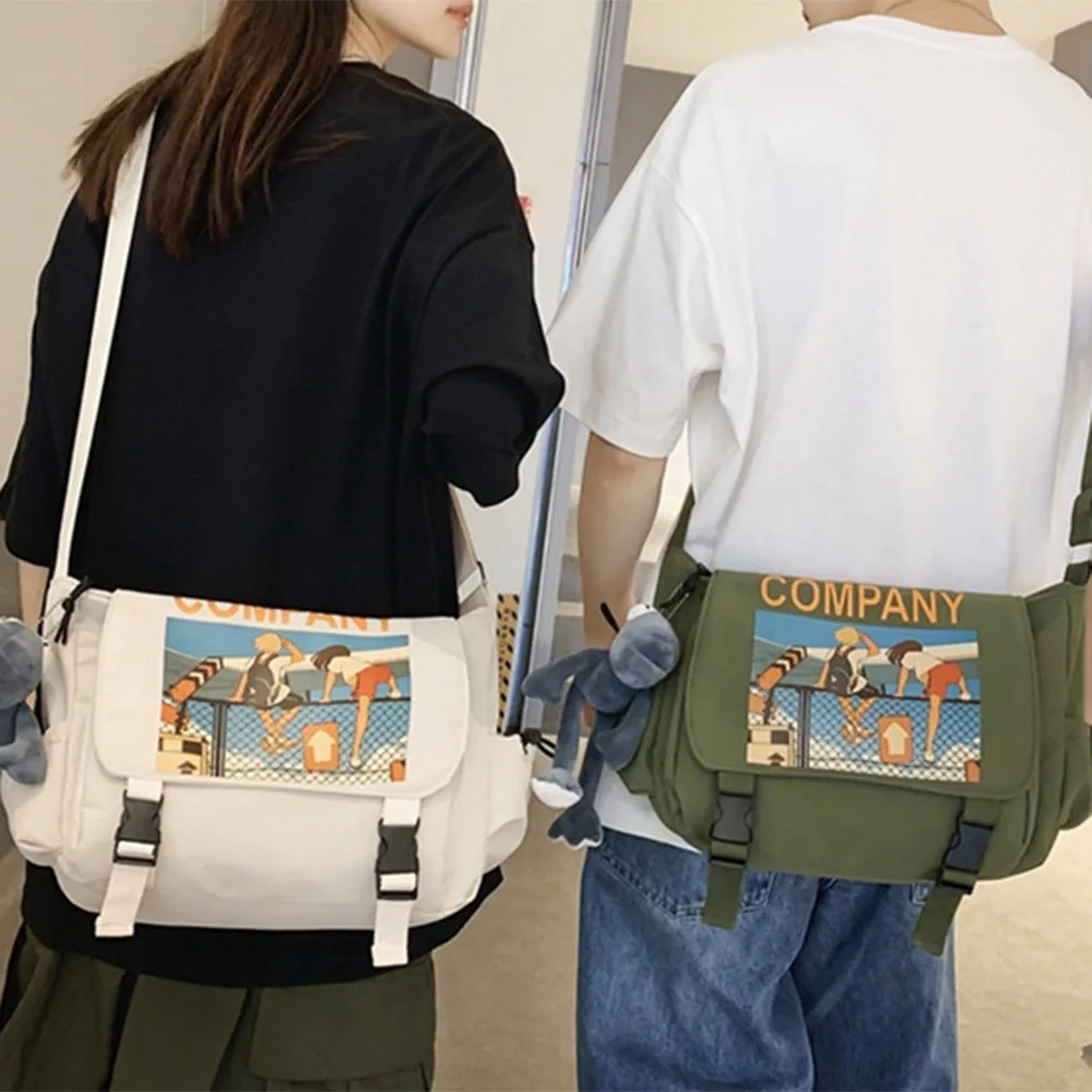 

Stylish, Casual, Unisex Shoulder Bag For Men And Women, Featuring Stylish Streetwear, Large-Capacity Crossbody Bags, Student Bac