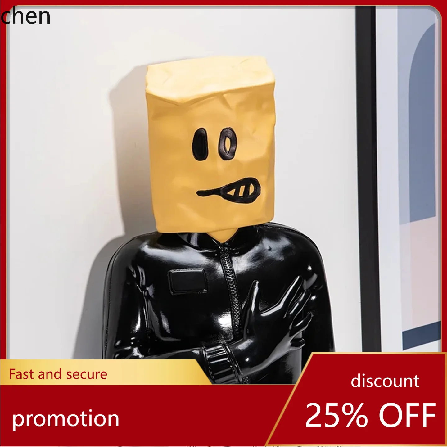 

HT Simple Modern Creative Abstract Cartoon Character Sculpture Ornament Home Living Room Desktop Model Room Soft Decoration