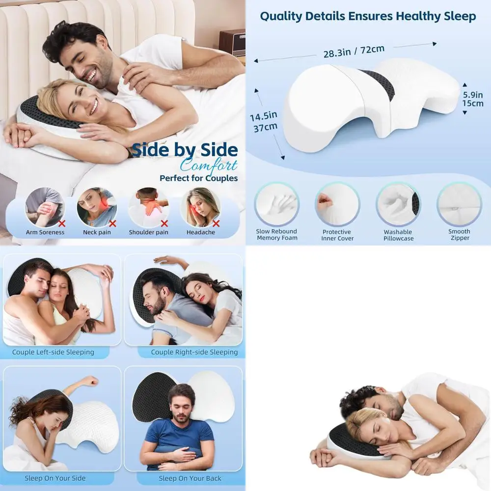 

Эргономичная боковая подушка для сна с отверстием для рук для обнимания, снятия давления и дышащего чехла