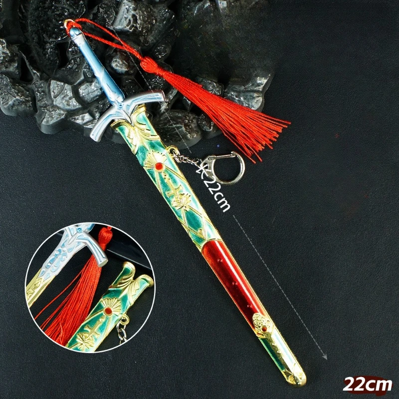 22cm nova espada em pedra jogo figura adereços periféricos modelo de metal artesanato decoração de mesa ornamentos presente de aniversário brinquedos