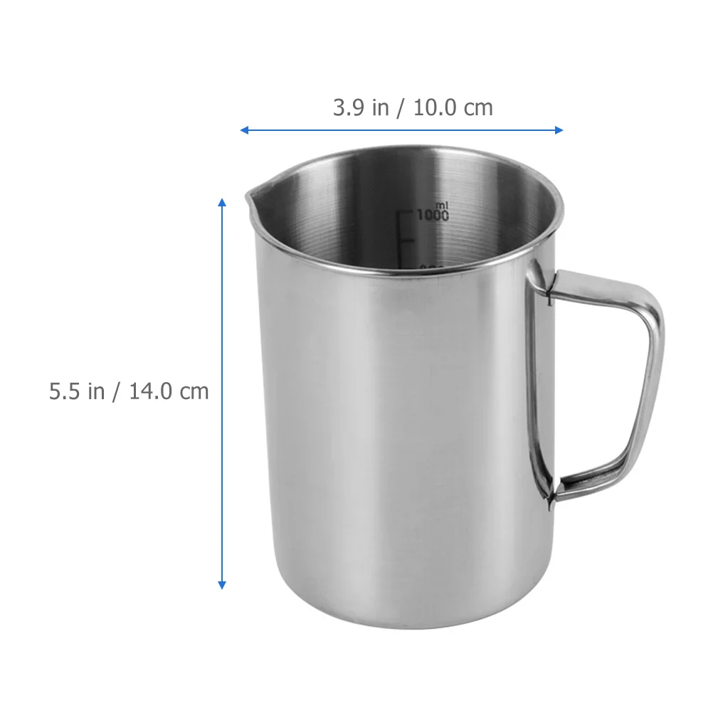 Experimental Measuring Cup Laboratory Supplies 2 Steel Large Capacity Scale with Coffee Mugs Cups Tool Stainless Beaker