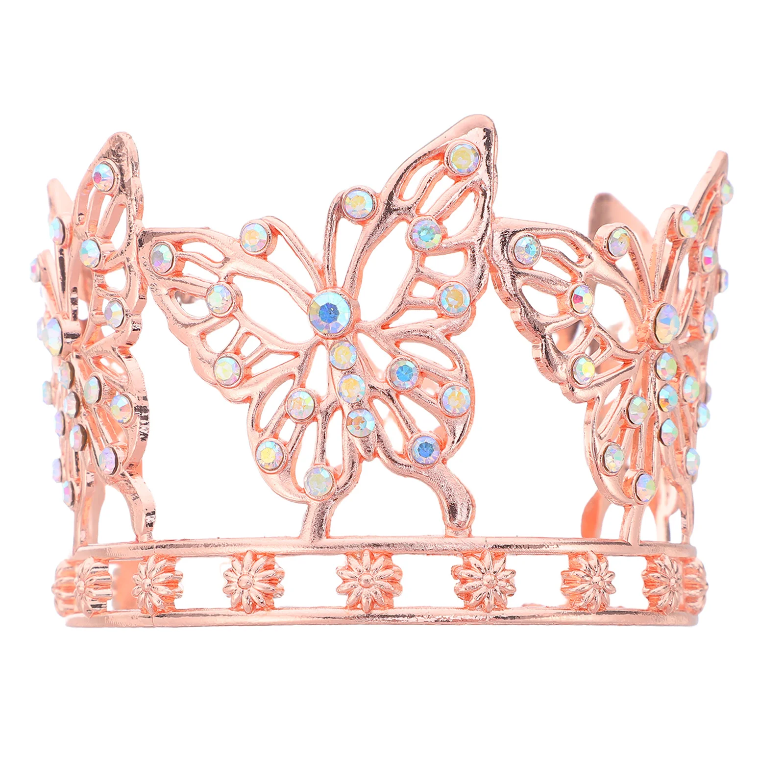

Butterfly Crown Rhinestone Princess Tiaras for Girls Small Hair Accessories Prom Wedding Masquerade Vintage Style Party