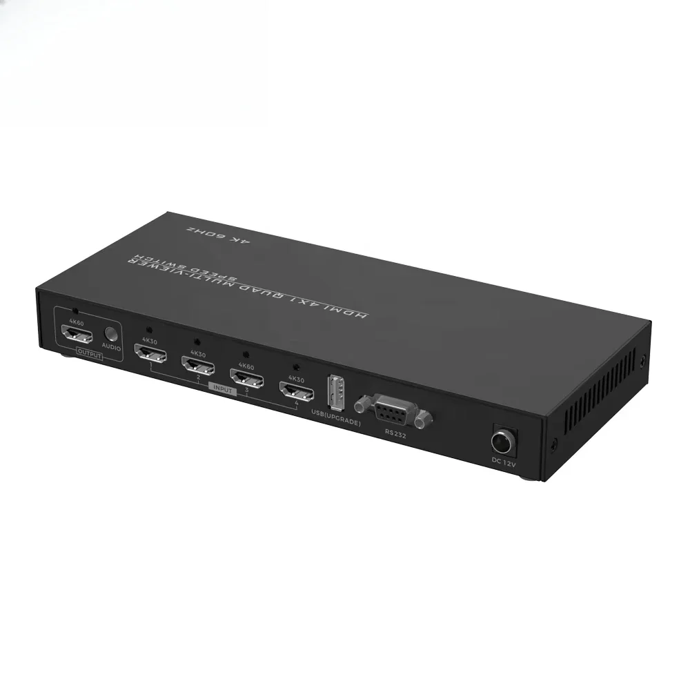 4K Splitter Quad Screen Splitter Video Splitter Switcher de vídeo para TV Laptop Display do computador