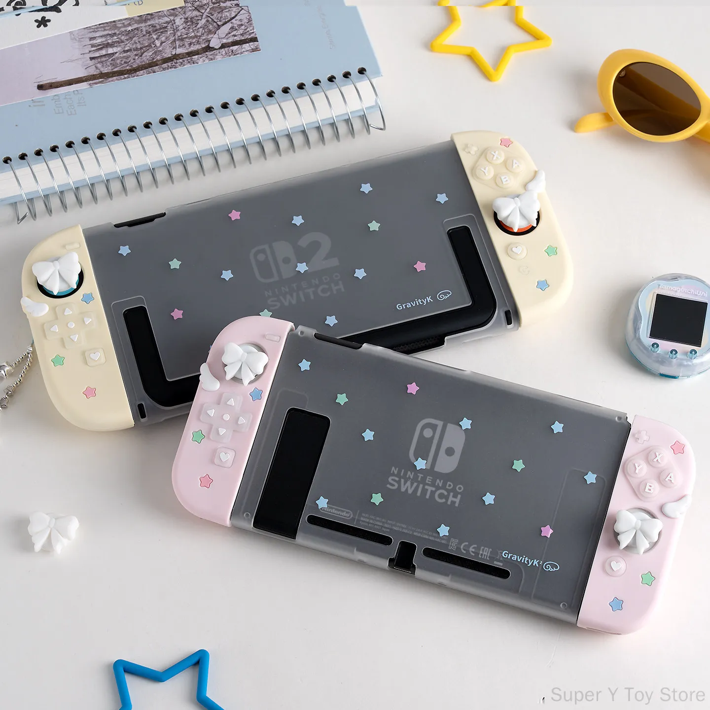 New Hot Original Protective Case For Switch 2 Oled Ns Star Bow Wing Soft Silicone Joy Con Controller Cover Gaming Accessory Gift view 5