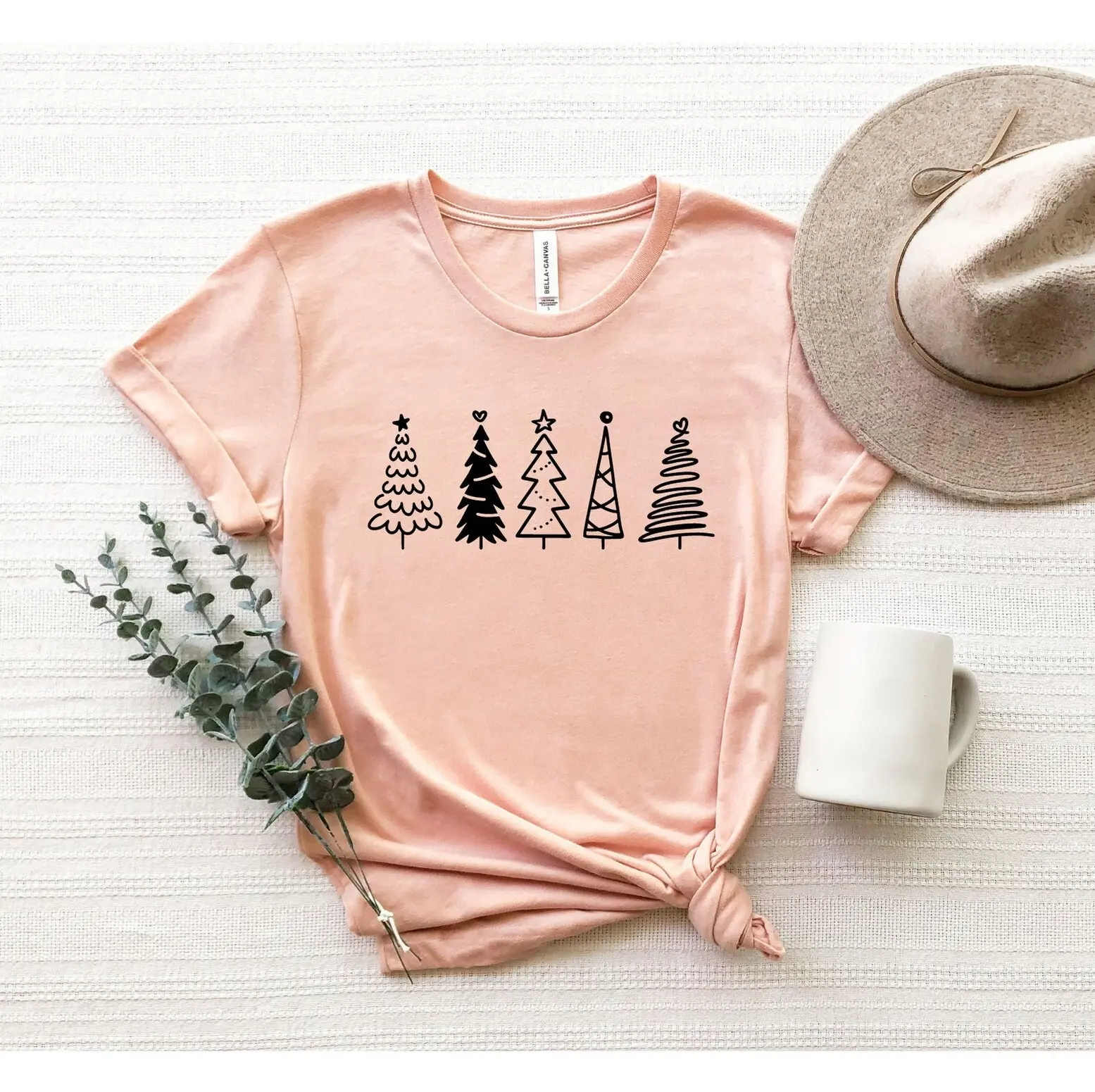 Christmas Trees T Shirt Pine Ornaments Winter Cute Tree