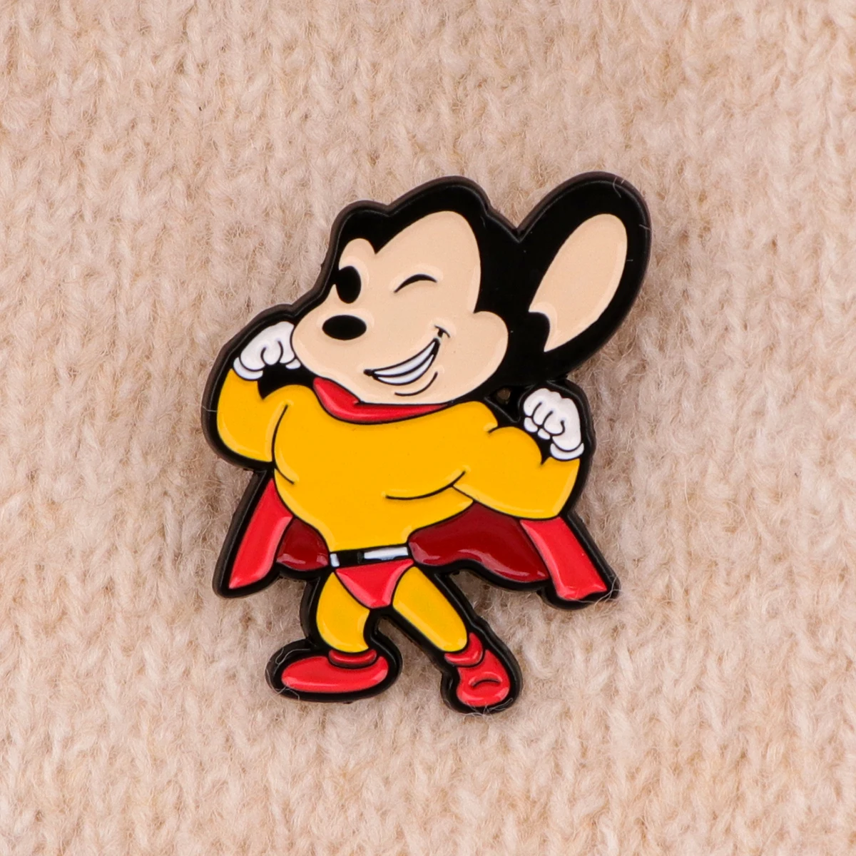 2pcs Cute Mouse Enamel Pin Cartoon Brooch Pines Lapel Pins Badge on Backpack Costume Accessories Funny Jewelry Friends Gifts