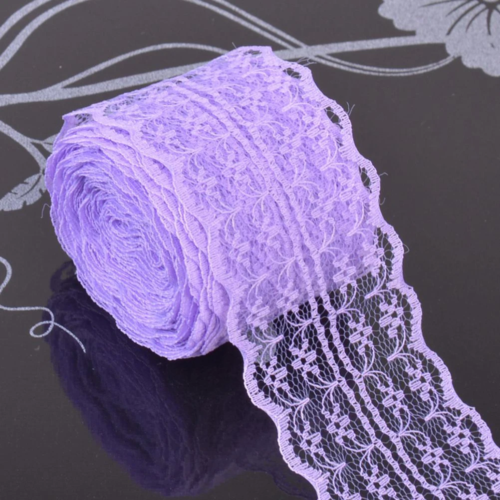 

6 Rolls/Pack Lace Floral Pattern Trim Ribbon Fabric Flowers Clothing Accessories
