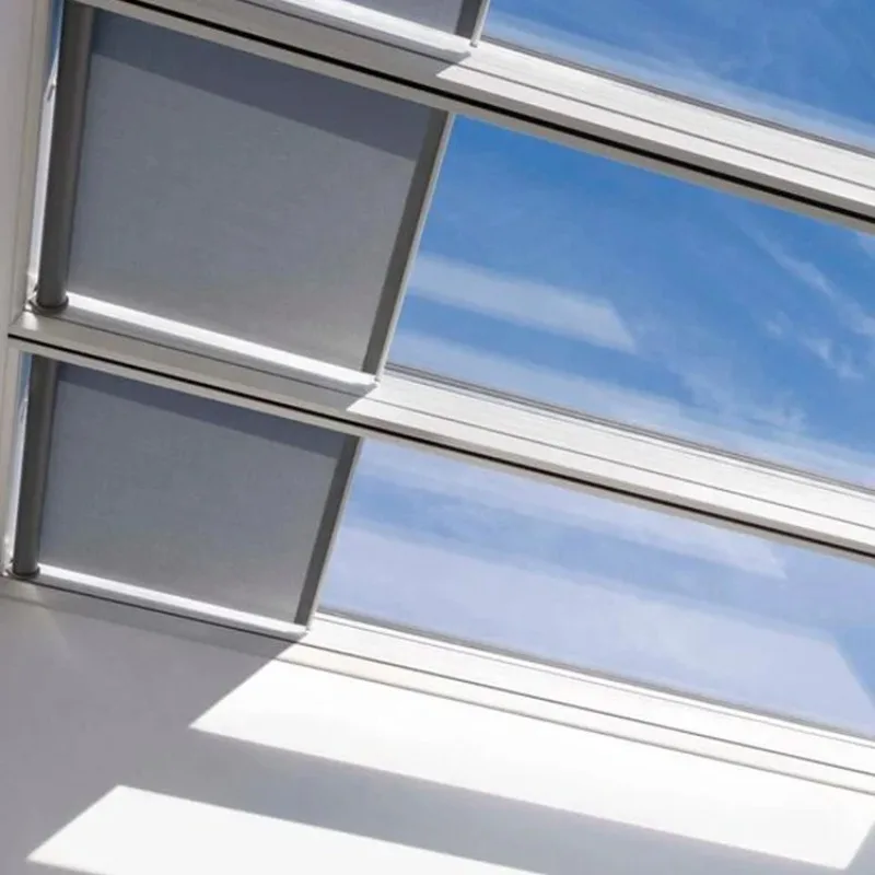 【Best Selling】Electric Motorized Skylights Roller Blinds Transparent Light Filtering Upper And Lower For House Roof Window