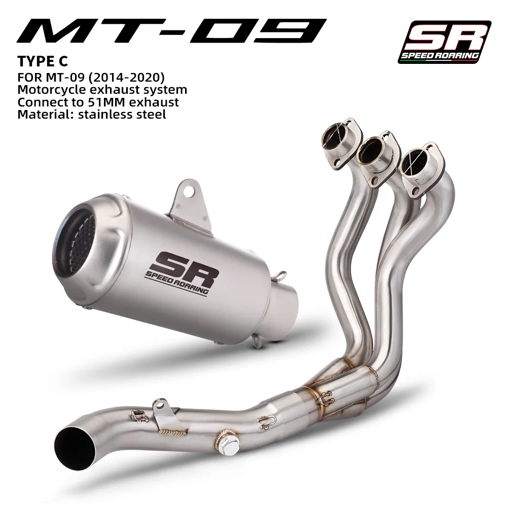 

51mm Performance Exhaust System Pipe Muffler Fit MT09 FZ09 XSR900 2014-2020