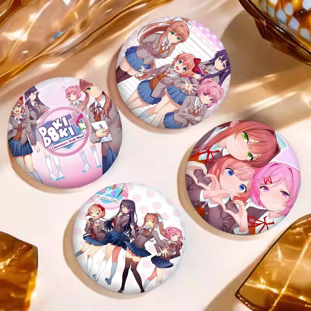 Game Doki Doki Literature Club 32/44/58MM Customizable Button Pins Cute Funny Creative Badge Jewelry Decor Gifts for Friends