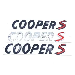 미니 S 로고 뒷 트렁크 문자 엠블럼 배지 자동차 스티커 데칼 for Cooper S R50 R52 R53 R56 R60 자동차 액세서리