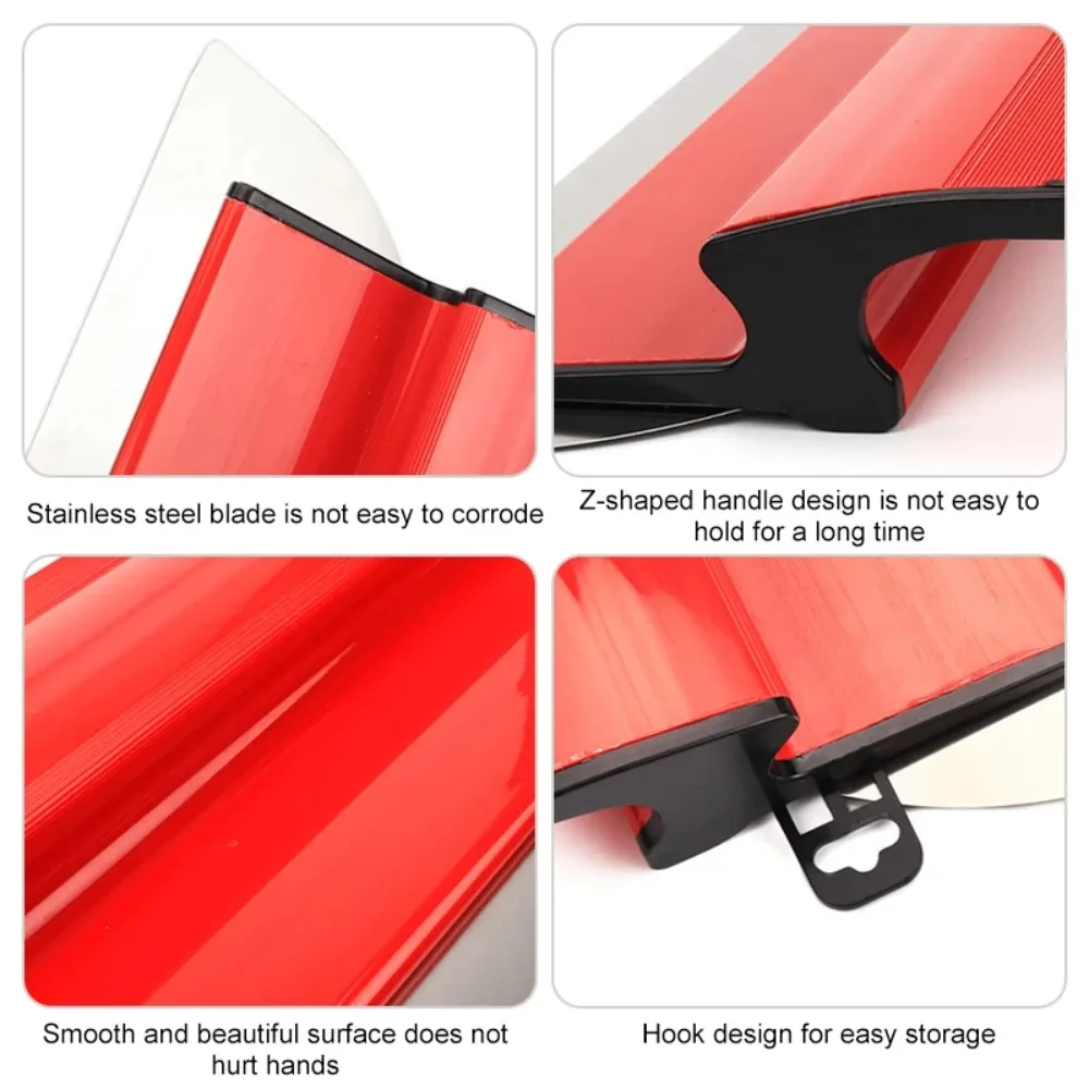 الفولاذ المقاوم للصدأ طلاء الطلاء شفرة دريوال تنعيم سكينة معجون مكشطة جدار الجص ملعقة جدار التجصيص أداة البناء #4