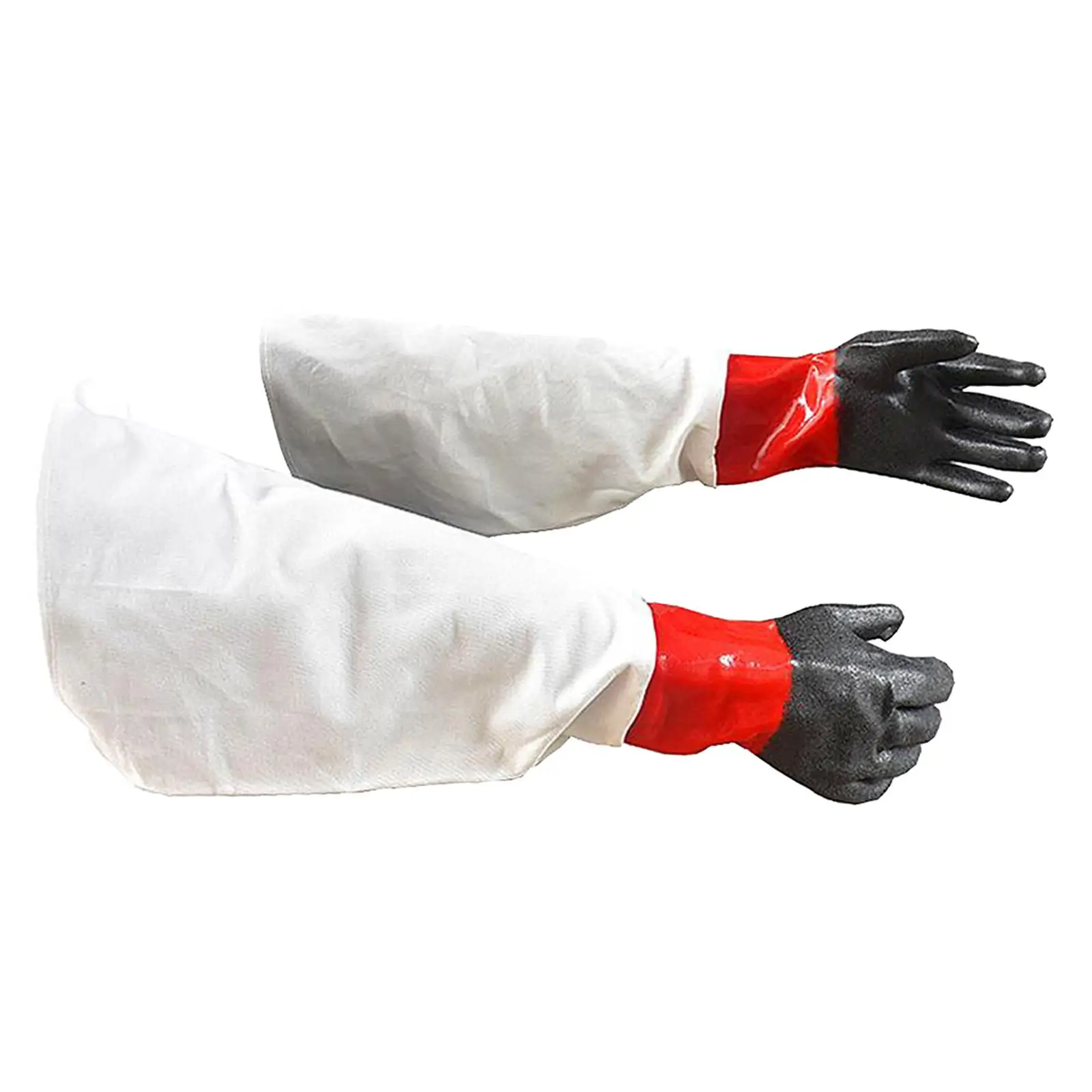 2 pcs Rubber Sandblasting Gloves Sandblast Cabinet Parts Gloves