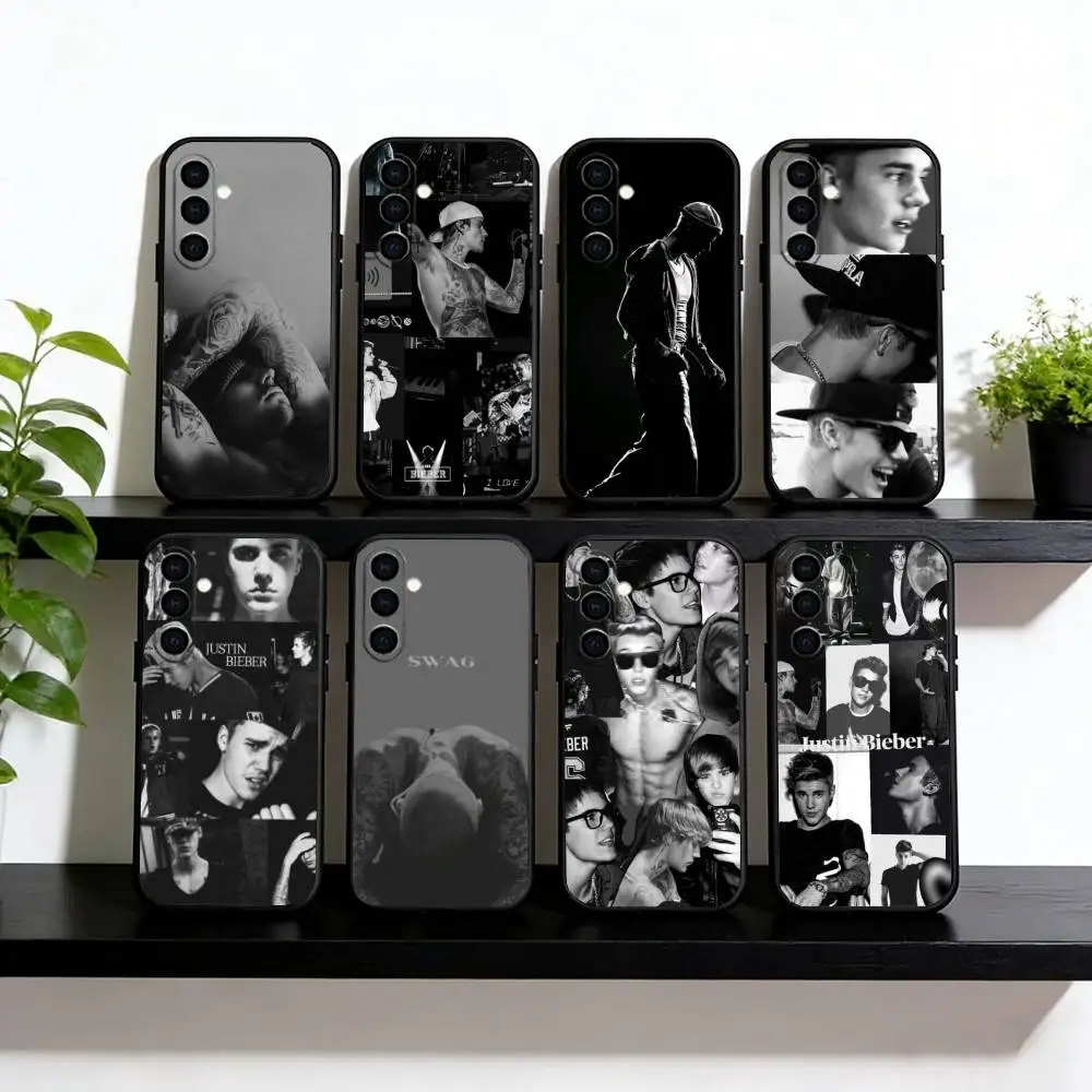 Swag J-Justin B-Bieber Phone Case Black Silicone Soft For Samsung Galaxy A73,A72,A71,A70,A53,A52,A51