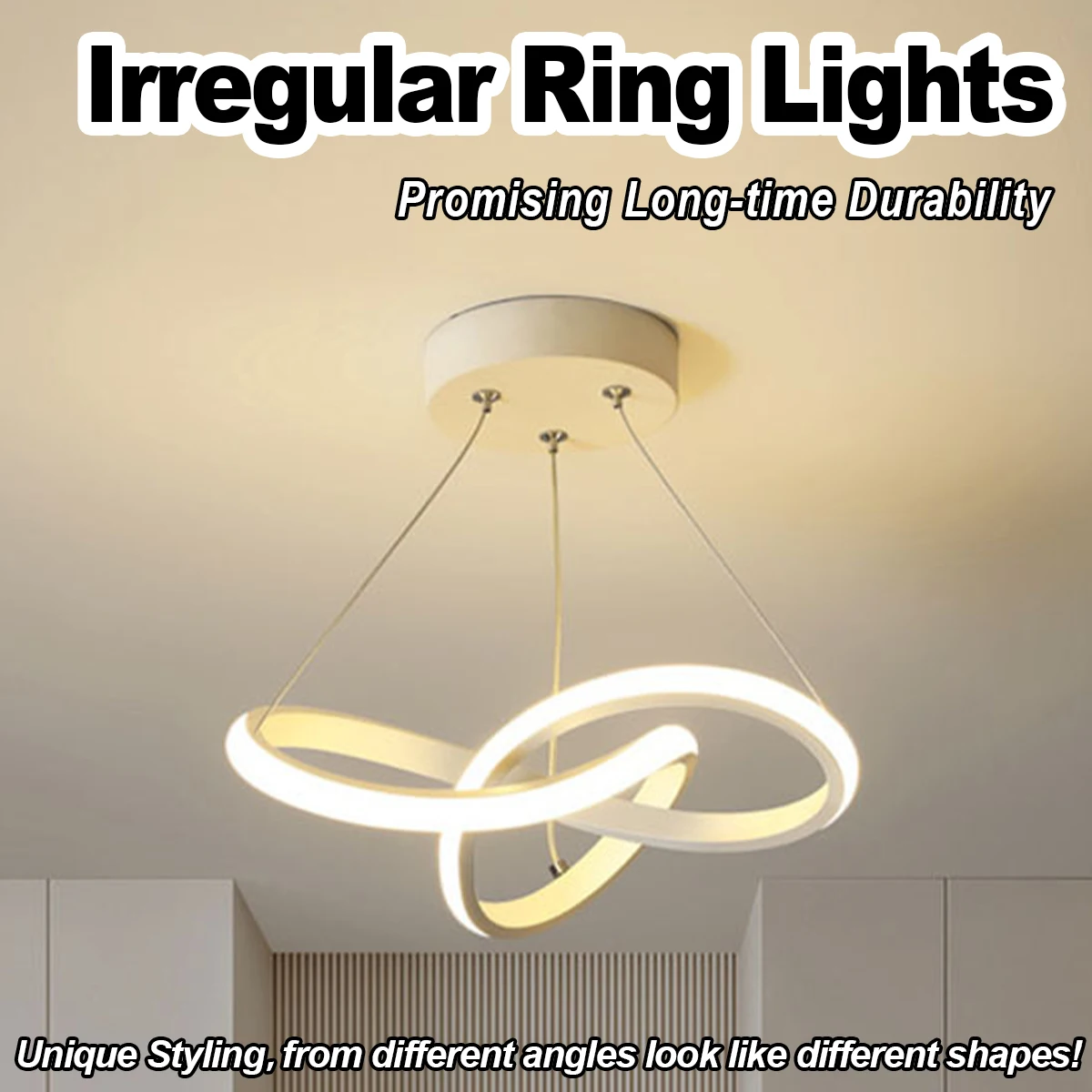 Pendentif LED lampe suspendue lumières de luxe plafond linéaire rétro nordique noir/blanc Art créatif lustre en métal