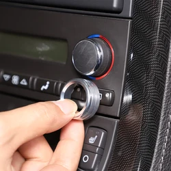 For Chevrolet Corvette C6 2007-13 Car Air Conditioner Volume Knob Ring Sticker Aluminum Alloy Knob Protection Accessories 3 Pcs