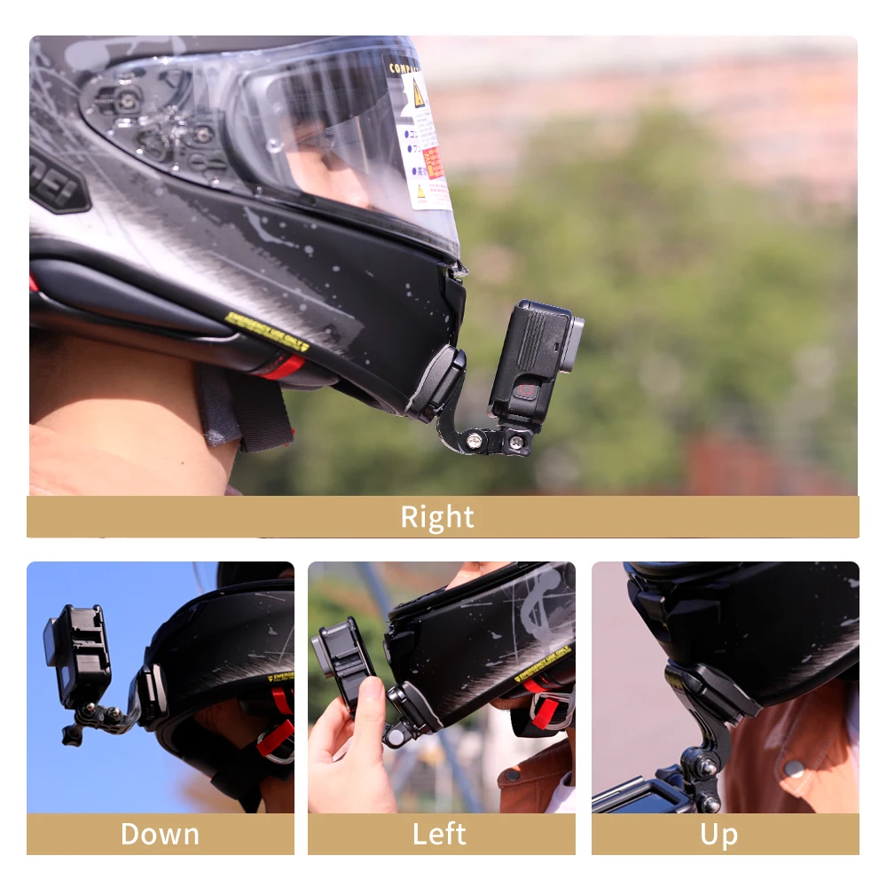 Shoei Z8 NXR2 RF-1400 Custom Aluminium Helmet Chin Mount for GoPro Hero12 11 10 9 DJI Action5pro 4 3 Insta360X4 X3 Acepro Camera