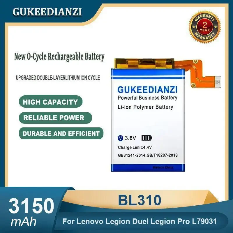 

High Capacity 3150mAh BL310 Mobile Phone Battery For Lenovo Legion Duel Legion Pro L79031