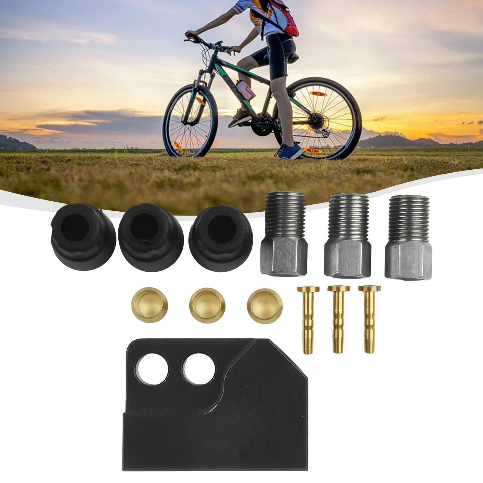 

1pcs Hydraulic Brake Cable Tee 1 To 2 Adapter Modified Connector Distribution Valve Aluminum Alloy Bicycle Brake Tools