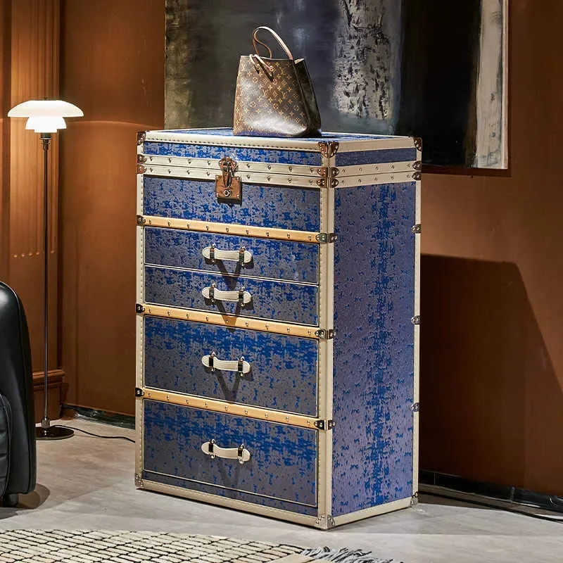 chest of drawers copper wire high-end hard box light luxury floor jewelry jewelry cabinet