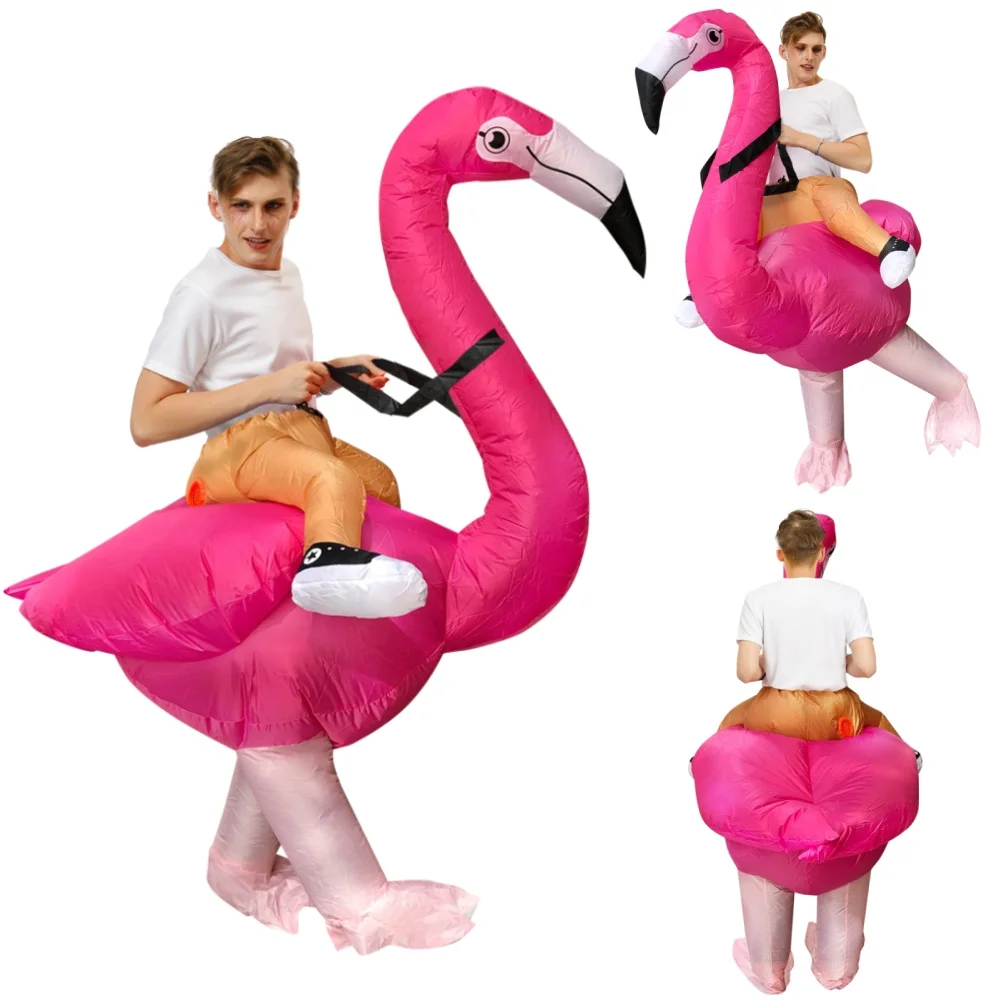 

Adult flamingo character costume inflatable costume anime cartoon costume, role-playing costume performance party celebration pe